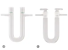 Tub de uscare, în formă de U cu conector, din DURAN®, 180 mm, 1 bucată
