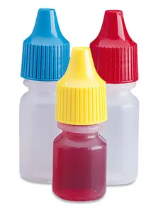 Flacoane picurătoare, LDPE, 8 ml, capace codificate color, 25 bucăți