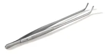 Pensetă, îndoită, bontă, din Remanit 4301, lungime 130 mm, 1 bucată