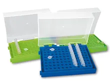 Rotilabo®-PCR-rack, verde, PP, 96 găuri, aranjament 8 x 12, 5 bucăți
