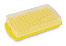 Suporturi pentru fiole de reacție Rotilabo® 2 în 1, PP, galben, dublă față, 96 de sloturi