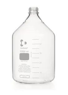 Flacon cu filet, transparent DURAN®,, fără inel de turnare + capac, 5000ml