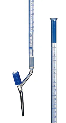 Biurete cu dungi Schellbach, cl. AS, robinet cu ventil DURAN®, lateral, 50 ml