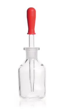Sticle cu picurător, sticlă sodă-calcar, sticlă clară, 50 ml, 10 bucăți