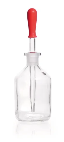 Sticle cu picurător, sticlă sodă-calcar, sticlă clară, 100 ml, 10 bucăți
