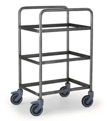 Cărucior cu rafturi din oțel inoxidabil, capacitate de încărcare 200 kg, L620xW460xH1200mm