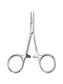 Cleme arteriale și pentru furtun, oțel inoxidabil, tip Baby-Mosquito, curbe, L 90 mm