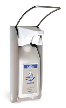 Dozator săpun și dezinfectant plus, pentru flacoane 1000 ml, cu braț lung
