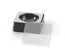 Cuvă microscopică, sticlă neagră, L 40 x W 40 x H 16 mm, incl. lamelă, 1 bucată