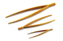 Pensetă, POM, galbenă, L 115 mm, 5 bucăți