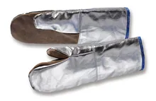 Mănuși rezistente la căldură din piele-aluminiu, mărime standard 10, L 380 mm, 1 pereche