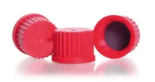 Capace cu filet din PBT, roșii, GL 25, Ø 33 x H 23 mm, 10 bucăți