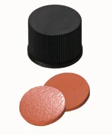 Capac cu filet, închis, PP, ND13, Septa Cauciuc natural/TEF, 1.3 mm, 60°, 100 bucăți