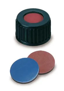 Capace cu filet, cu orificiu, PP, ND18, Sept. Butil/PTFE, 1.6 mm, 55°, 100 bucăți
