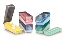Magazin lame microscopice, PS, alb, L 245 x A 82 x Î 86 mm, 100 sloturi