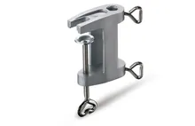 Clemă Rotilabo®-table, aluminiu vopsit în câmp electrostatic, pentru tije max. Ø 13 mm, blat masă 60 mm