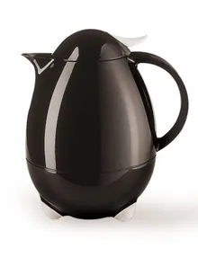 Termos Columbus 2000, negru/alb, cu închidere practică, 1 l, 1 bucată