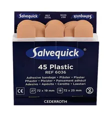 Plasture Salvequick®, plastic, rezistent la apă 6036, 1 set
