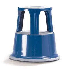 Scaun pe rotile, metalic, albastru, înălțime 430 mm, 1 bucată