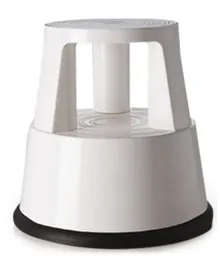 Scaun cu rotile, scaun din plastic, alb, înălțime 425 mm, 1 bucată