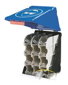 Cutie SEKUROKA®-safety pentru 12 pahare, albastră, L 236 x A 200 x H 315 mm, 1 bucată