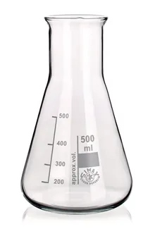 Balon Erlenmeyer Rotilabo®-wide gât îngust, sticlă borosilicată 3.3, cu gradații, 1000 ml