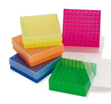 Cutie Rotilabo®-storage pentru flacoane autosampler, 1.5 ml, portocaliu, H 45 mm, 81 orificii