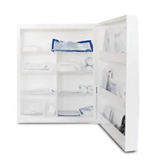 Dulap de prim ajutor din plastic, alb, 10 compartimente, 1 buc.