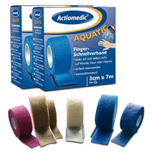 Actiomedic® pansamente de prim ajutor AQUATIC, albastre, dimensiune rolă 3 cm x 7 m, 4 buc.