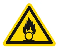 Semn de avertizare, etichetă individuală, folie PE, avertizare substanțe extrem de inflamabile