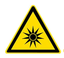 Semn de avertizare, etichetă individuală, folie PE, radiații optice, 1 bucată(ți)