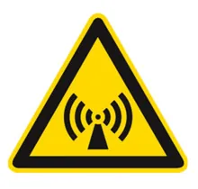 Semn de avertizare, etichetă individuală, folie PE, câmp electromagnetic, 1 bucată(ți)