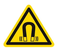Semn de avertizare, etichetă individuală, folie PE, câmp magnetic, 1 bucată(ți)