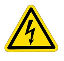 Semn de avertizare, pe coală, folie PE, Tensiune electrică periculoasă, 25 mm, 1 coală(i)