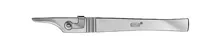 Mâner bisturiu, Fig. 2, cu mecanism de blocare, oțel inoxidabil, L 130 mm