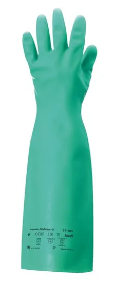 Mănuși din nitril Sol-Vex® 37-185, 37-185, mărimea 8, lungime 455 mm, verzi, 1 pereche