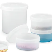 Flacon cu gât larg, cu capac filetat, PP, 1000 ml, Ø 126 mm, H 126 mm, 1 bucată