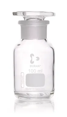 Sticlă de depozitare cu gât larg, dop de sticlă, DURAN®, transparentă, 100 ml, 1 bucată(ți)