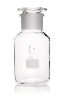 Sticlă de depozitare cu gât larg, dop de sticlă, DURAN®, transparentă, 1000 ml, 1 bucată(ți)