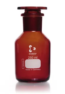 Sticlă de depozitare cu gât larg, dop de sticlă, DURAN®, chihlimbar, 250 ml, 1 bucată(ți)