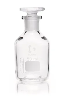 Sticlă de depozitare cu gât îngust, dop de sticlă, sticlă transparentă DURAN®,, 50 ml, 1 bucată(ți)