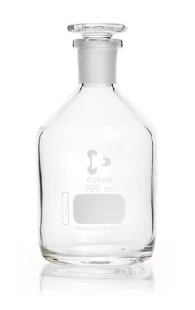 Sticlă de depozitare cu gât îngust, dop de sticlă, sticlă transparentă DURAN®,, 250 ml, 1 bucată(ți)