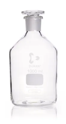 Sticlă de depozitare cu gât îngust, dop de sticlă, sticlă transparentă DURAN®,, 1000 ml