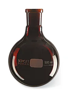 Balon rotund, sticlă chihlimbar DURAN®,, standard, 100 ml, NS 29/32, 1 bucată