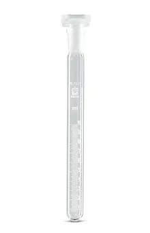 Eprubetă cu șlif standard, DURAN®, cu șlif NS și dop PP, 25 ml