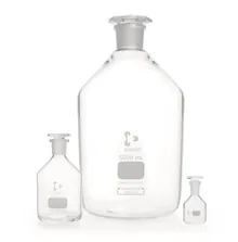 Flacon de depozitare cu gât îngust, dop de sticlă, DURAN®, sticlă transparentă, 2000 ml