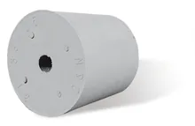 Rotilabo®-stoppers cu orificiu, cauciuc nat., Ø orificiu 6 mm, Ø bază 26 mm