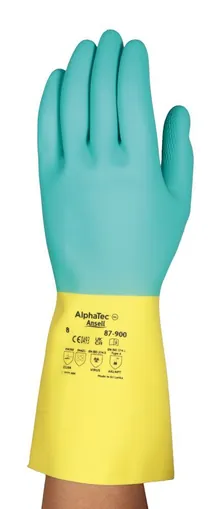 Mănuși combinate AlphaTec 87-900, ex. Bi-Colour(TM), Mărimea 9, 12 perechi