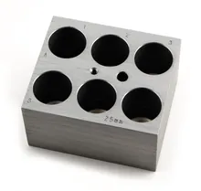 Bloc interschimbabil pentru eprubete, 6 x Ø 25 mm, 1 bucată