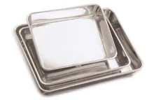 Rotilabo®-weighing tăvi, lucioase, oțel inoxidabil, L 260 x W 200 x H 45 mm